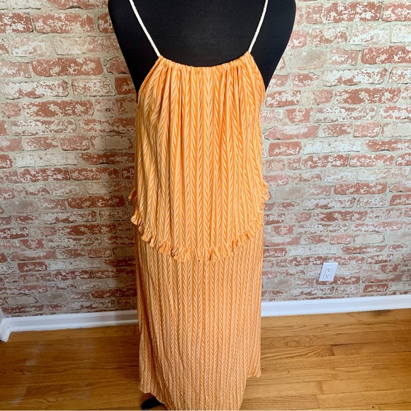 TALULAH Dress Orange Maxi Size Large - Picture 7 of 11